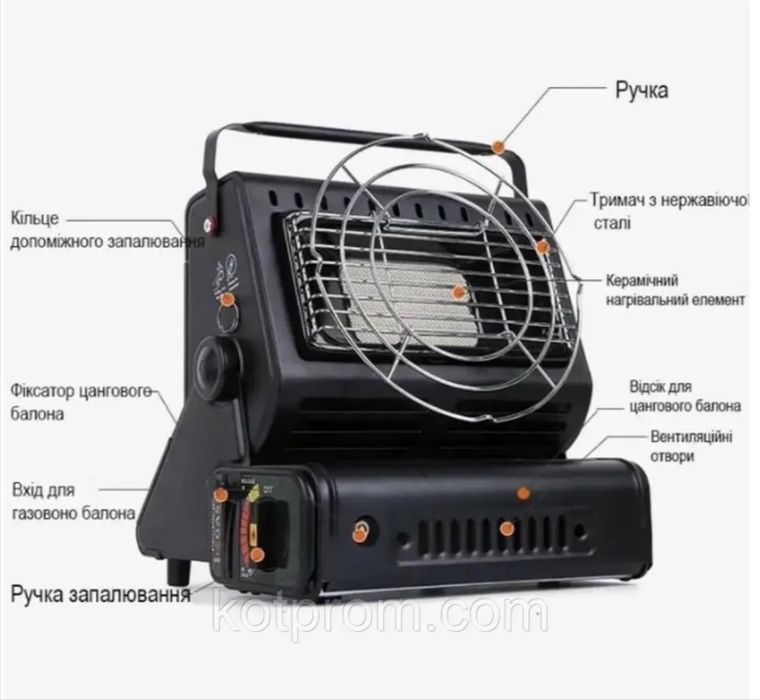 Портативный газовый обогреватель плита 2в1 Yanchuan YC-808B