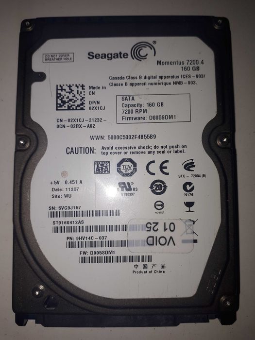 Dysk HDD 160 GB + Delphi Autocom 2021