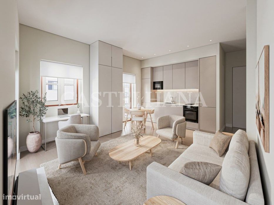 Apartamento T0 com varanda em novo empreendimento na Graça