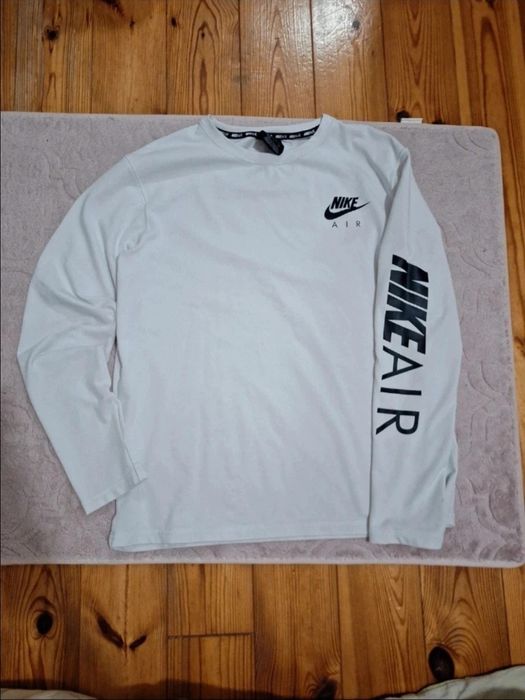 Biały longsleeve bluzka z długim rękawem Nike Air S