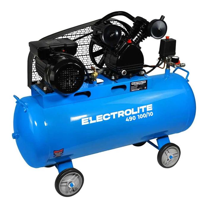 Компресор ремінний ELECTROLITE 100л 2.8 кВт 10 бар 490л/хв компрессор
