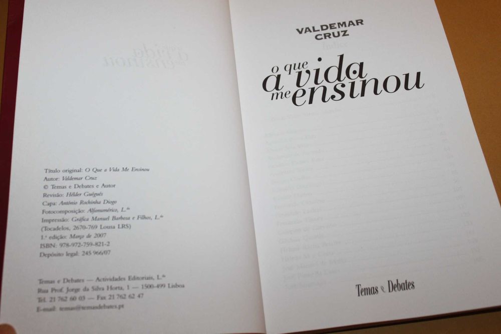 O que a vida me ensinou// Valdemar Cruz