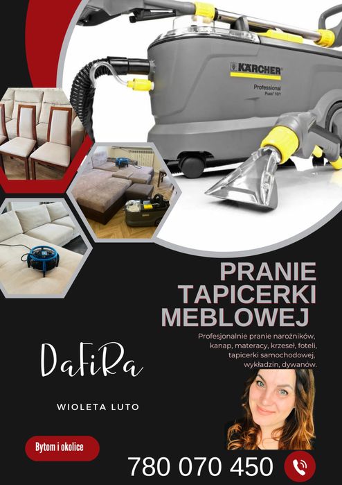 Pranie czyszczenie tapicerki meblowej Chorzów narożnik sofa materac