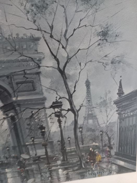 Quadro de Paris, representando  o Arco do Triumphe. Bom estado.