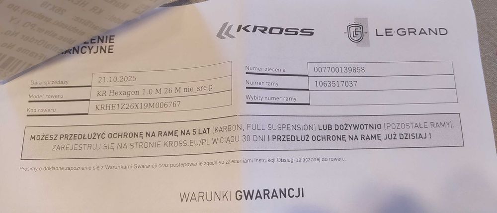 Rower Kross hexagon 1.0