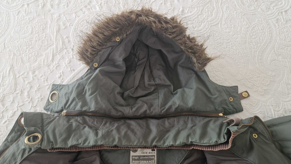 Casaco penas acolchoado Quebra Mar, cinzento, tamanho S