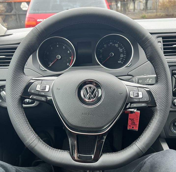 Чехол - Оплетка из натуральной кожи на руль Фольксваген Passat/Jetta