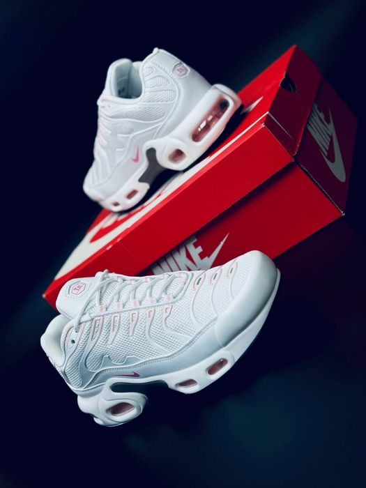 Женские кроссовки Nike air max tn 95 plus/ бело розовые кроссовки Найк