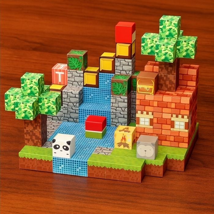 Klocki magnetyczne Minecraft 150 elementów