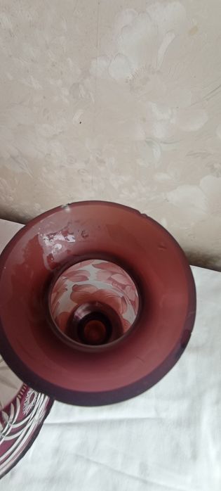 Кришталь графін Цукерниця фруктовниця бордове