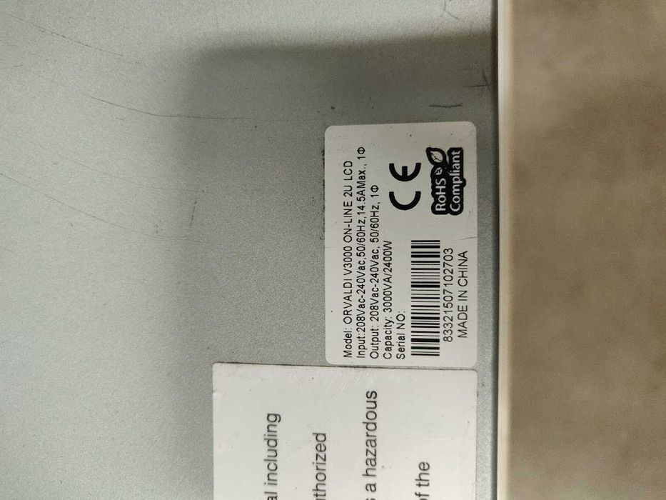 Zasilacz UPS ORVALDI V3000 on-line 2U