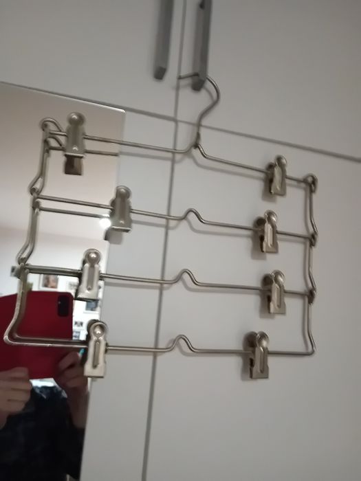 Wieszak na spodnie spódnice Metalowy 4w1 organizer