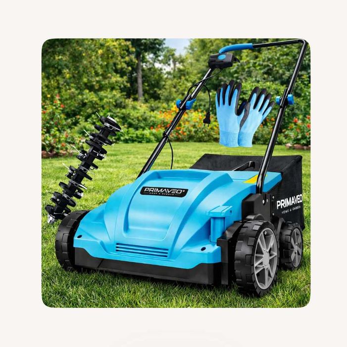 Aerator Wertykulator Elektryczny 3w1 2700w 2xwałki Kosz 30l Regulacja