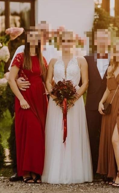 Długa suknia czerwona S/M