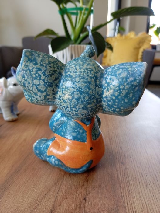 Zestaw ceramicznych figurek vintage słonie