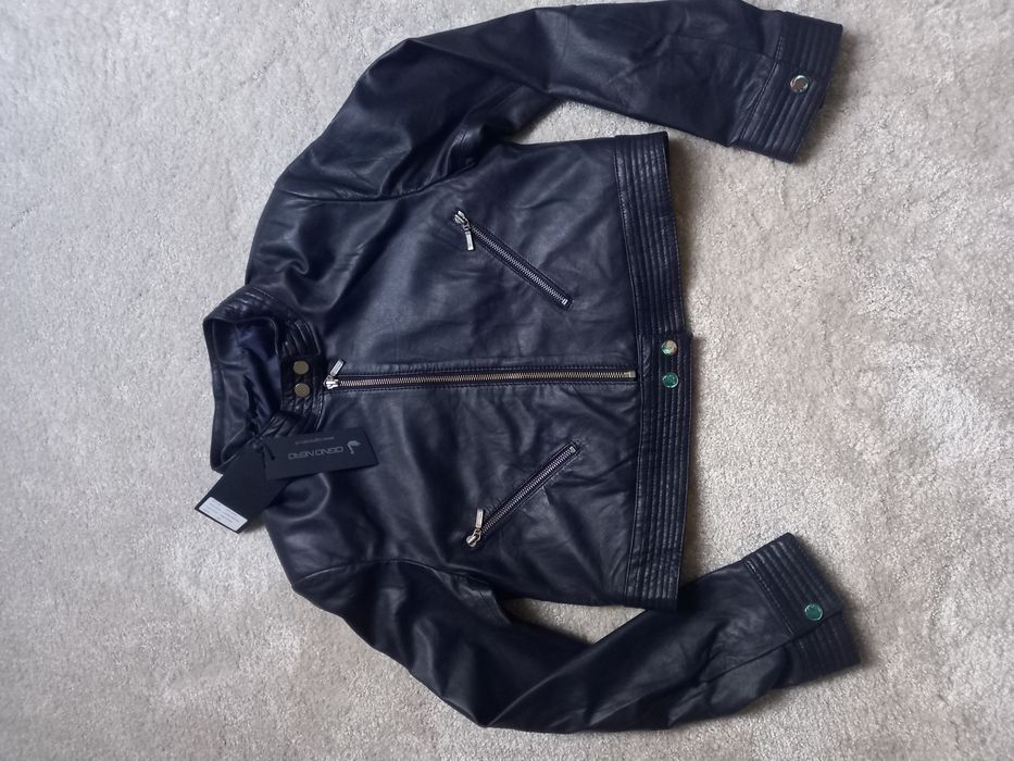 Cigno Nero skórzana krótka kurtka damska 38