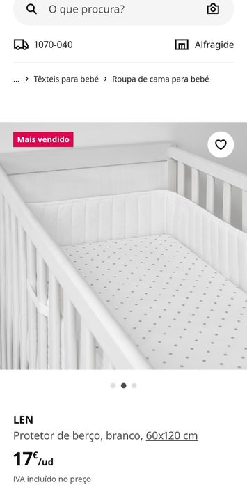 Berço, protetor lateral e colchão