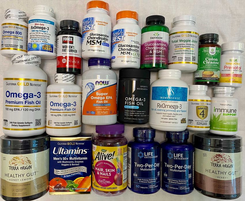 Магній, цинк, колаген, залізо, БАД, вітаміни,  та багато іншого.