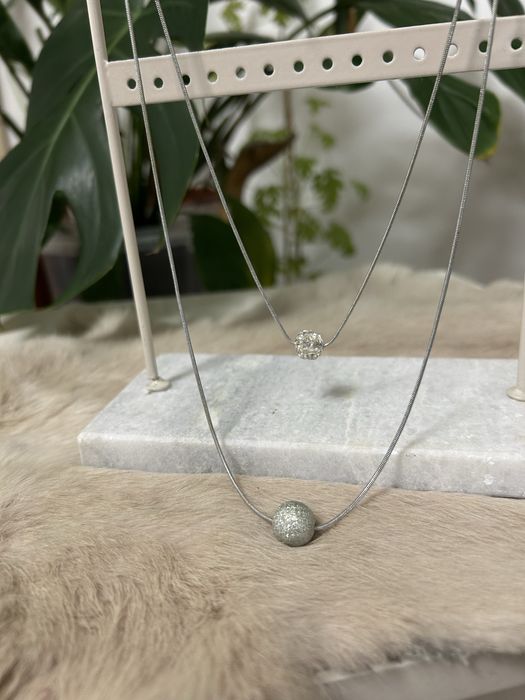 Naszyjnik kulki elegancki sylwester nowy rok praca impreza