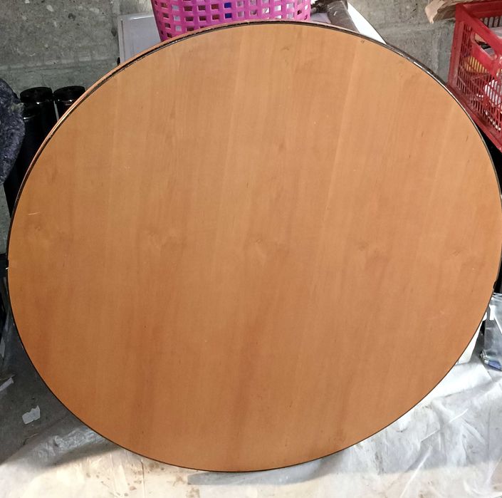 używany OKRĄGŁY STÓŁ DREWNIANY 100cm nóżki 70cm bez śrub mocowania