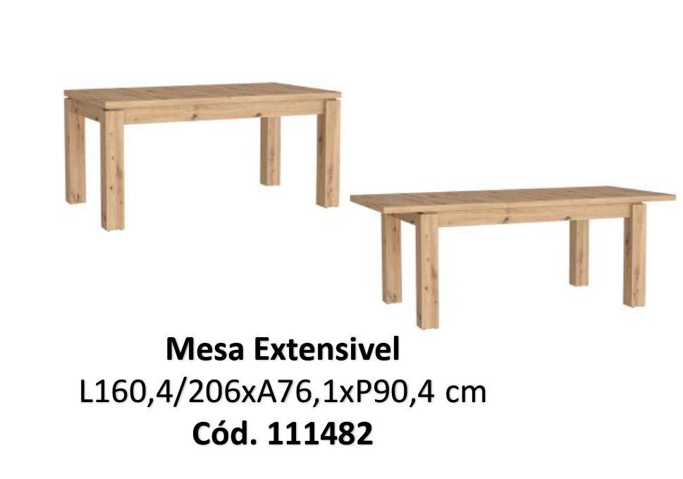 Mesa de Jantar Extensível AREZZO – Estilo Rústico e Elegância Natural