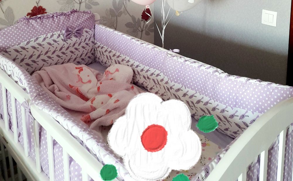 Бортики для дитячого ліжка на 4 сторони