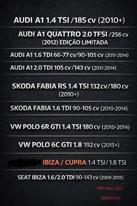 Intercooler polo R GTI TDI 1.4 1.6 1.8 2.0 TSI