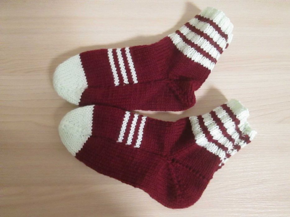 Вязаные носки, теплые