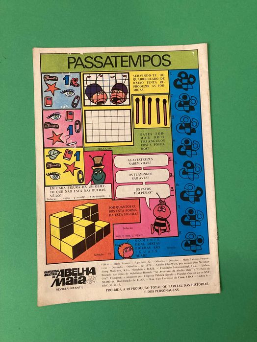 Revista As Aventuras da Abelha Maia O ladrão de Mel Anos 70