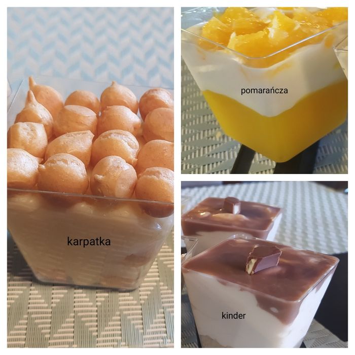 Torty,Mini deserki, ciasta domowe,rurki z kremem