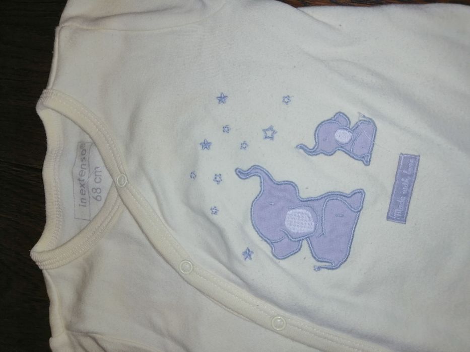 4 Pajace piżamki kiabi rozmiar 68, 6 m-cy, dziewczynka