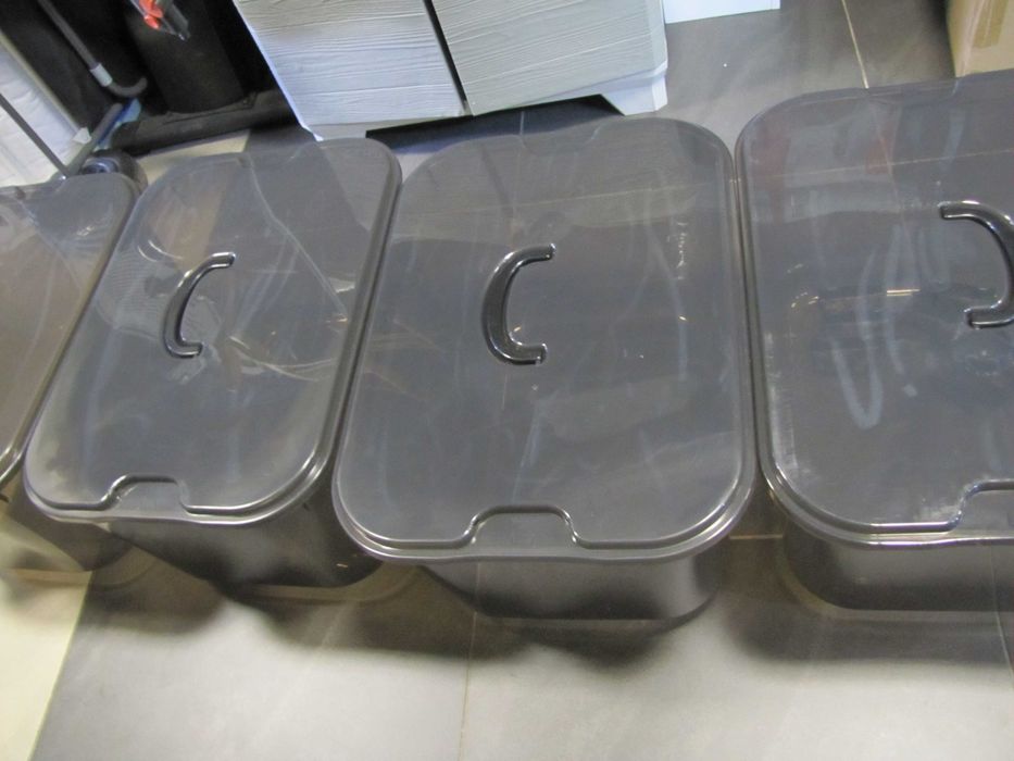 GONICVIN Pudełka do przechowywania z pokrywką 70L 4 sztuki