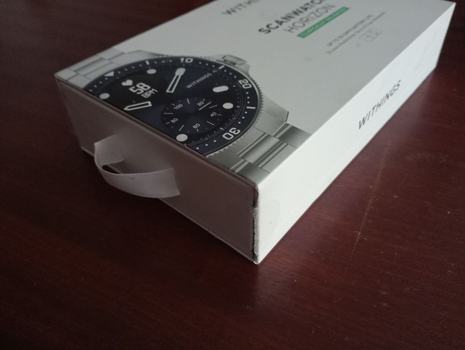Caixa e acessórios relógio ScanWatch  Horizon Withings
