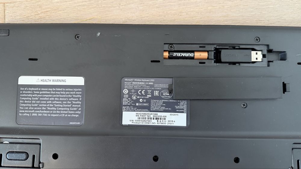 Klawiatura Microsoft Wireless Keyboard 2000 bezprzewodowa