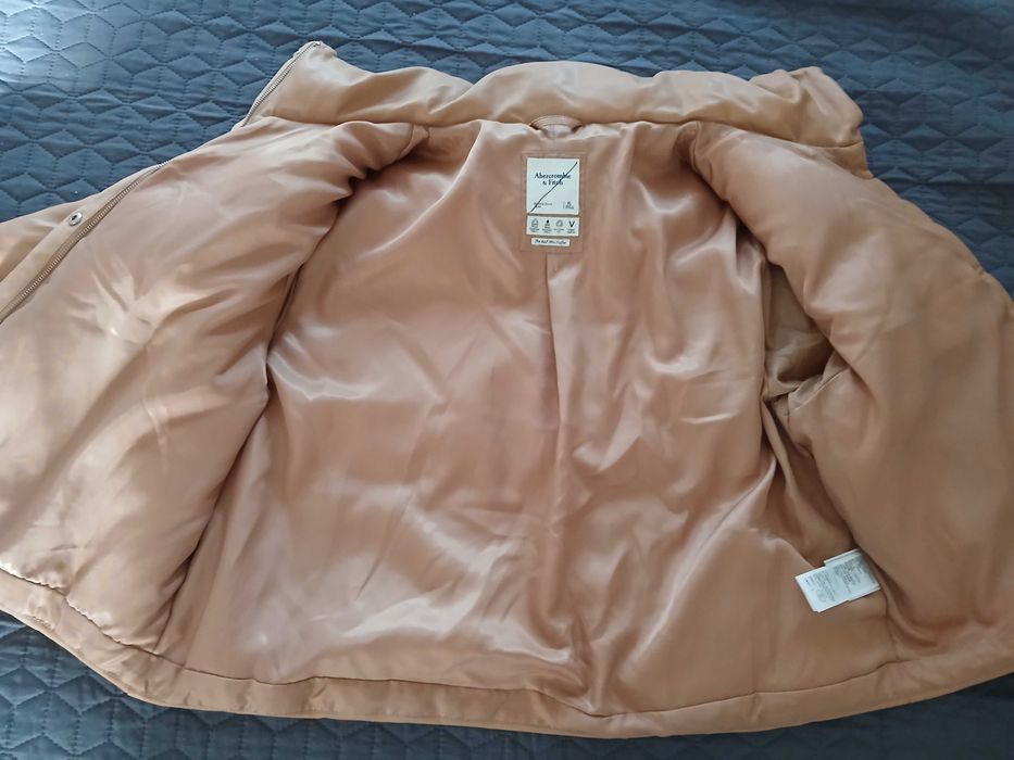 Пуховик куртка ABERCROMBIE & FITCH з веганської еко-шкіри