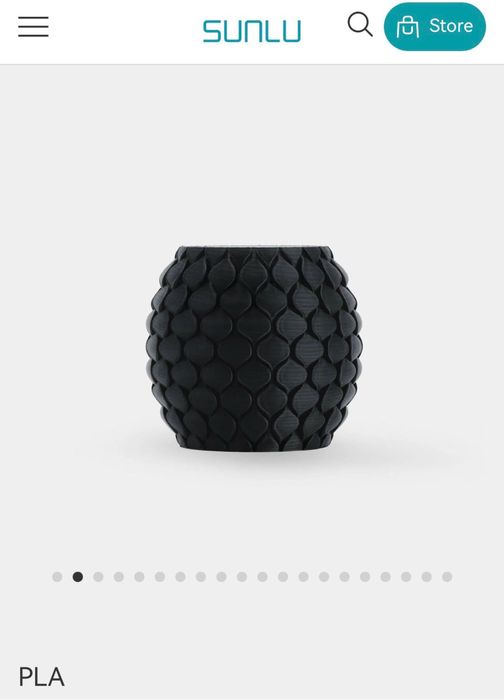 Filament SUNLU PLA Black 1,75 mm – 1 kg