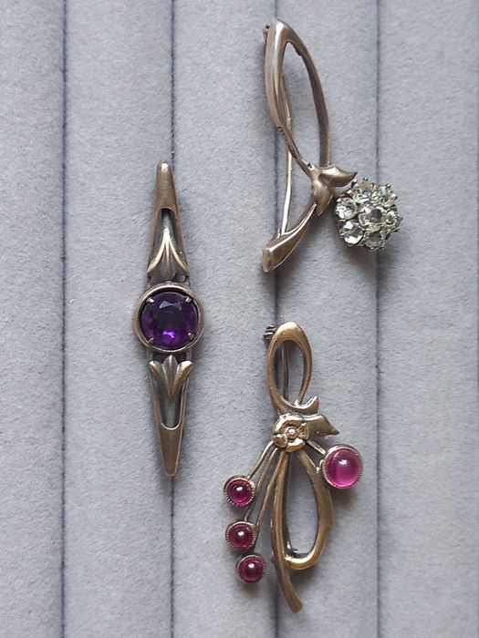 Броши серебро 875проба, редкость