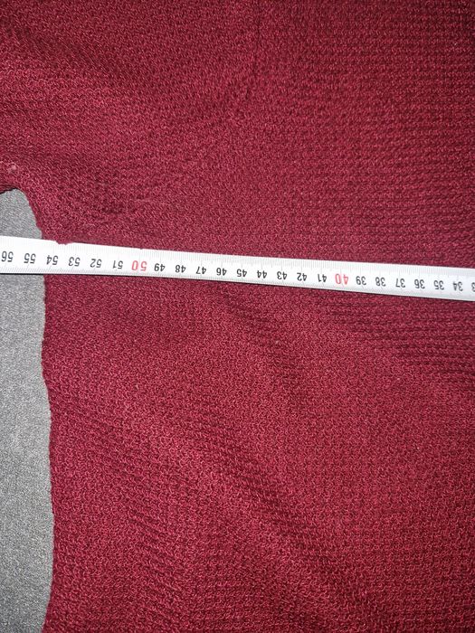 Sweter kardigan damski bordowy perłowe guziki - L r. 40