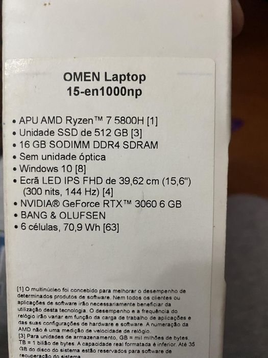 Omen laptop 15-en 1000np