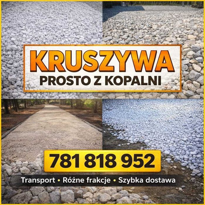 Kruszywo drogowe z dostawą kliniec , tłuczeń , grysy ! Najlepsze ceny!!