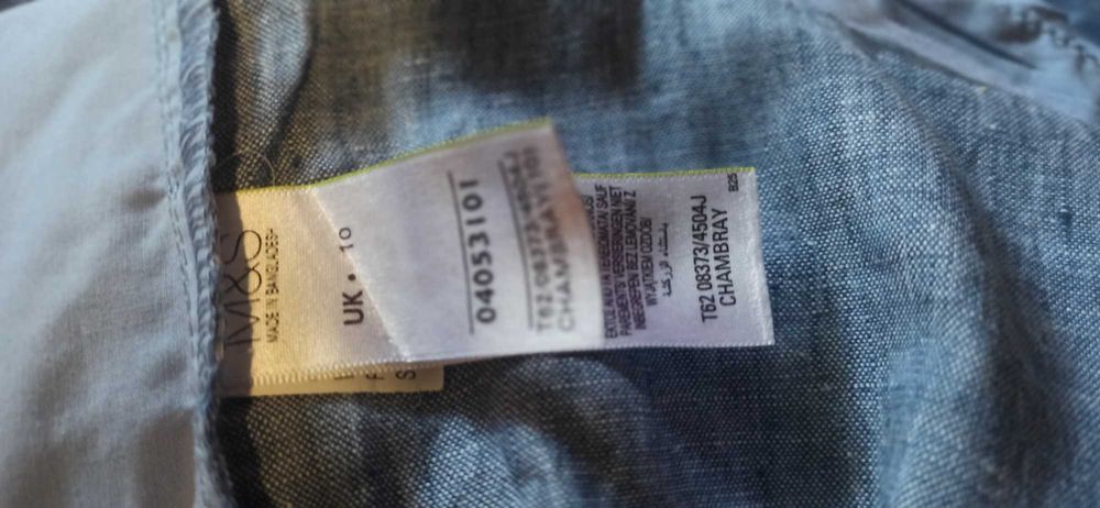 Вільні блакитні штани Marks & Spencer з льону