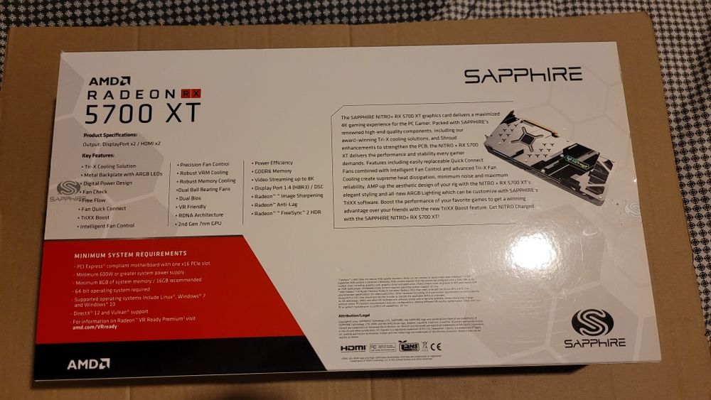 RX 5700XT Sapphire Nitro+