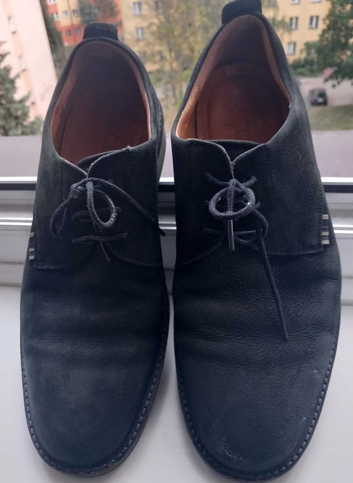 ecco czarne buty męskie skóra rozm. 45