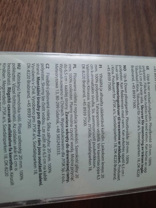 Roleta plisowana JYSK