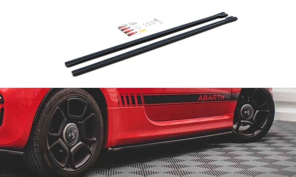 LÂMINAS DAS EMBALADEIRAS SIDE SKIRTS ABAS PALAS LIPS FIAT 500 ABARTH