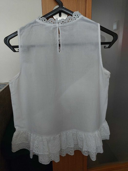 Blusa bordado inglês da Zara