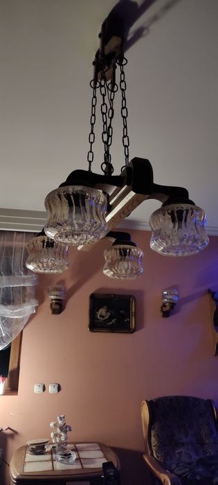 Lampa wisząca + dwa kinkiety