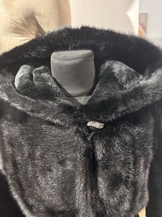 Шуба мутон+норка, розмір 40-42