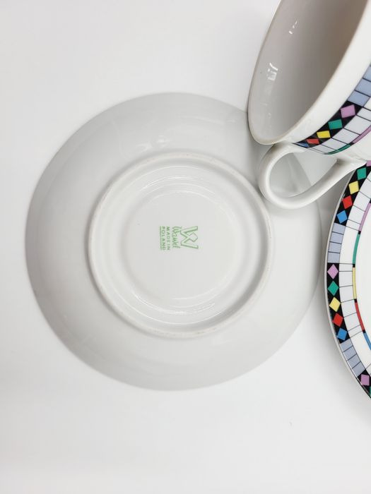 Piękna porcelanowa śniadaniówka Wawel filiżanka PRL