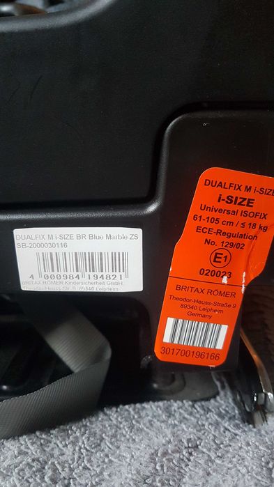 Fotelik Britax Romer Dualfix M i-Size, 61-105 cm, do 18 kg